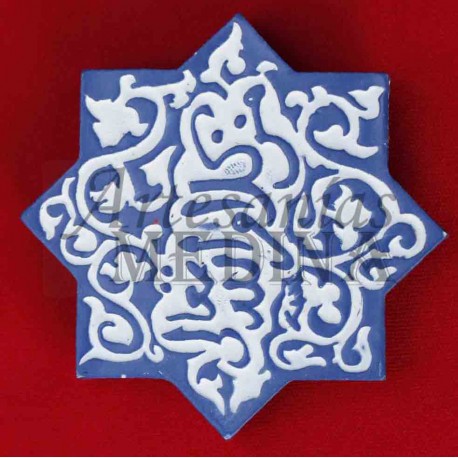 Imán arabesco azul