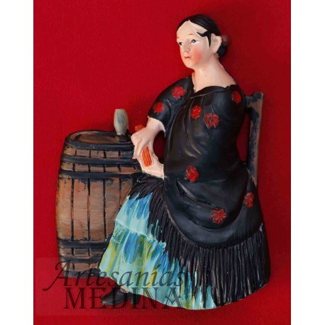 Imán flamenca sentada
